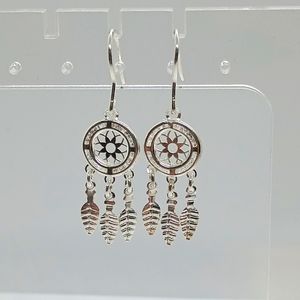 .925 Silver Dream Catcher Earrings